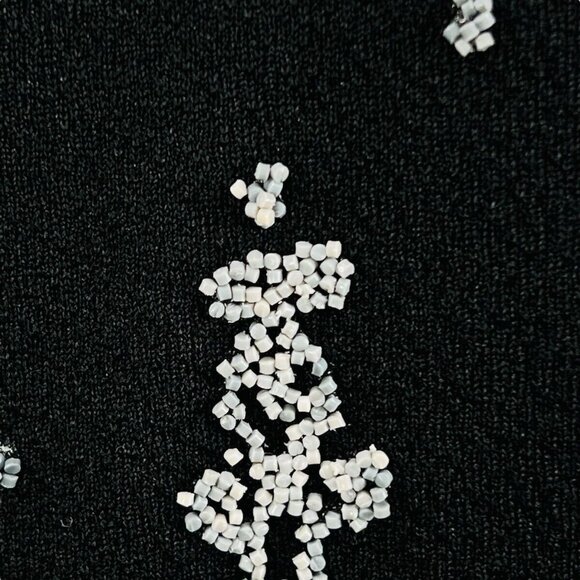 Vintage Maxi Dress Size 16-1/2 60s 70s Sleeveless Black White Stones Trees Avon - Picture 7 of 16